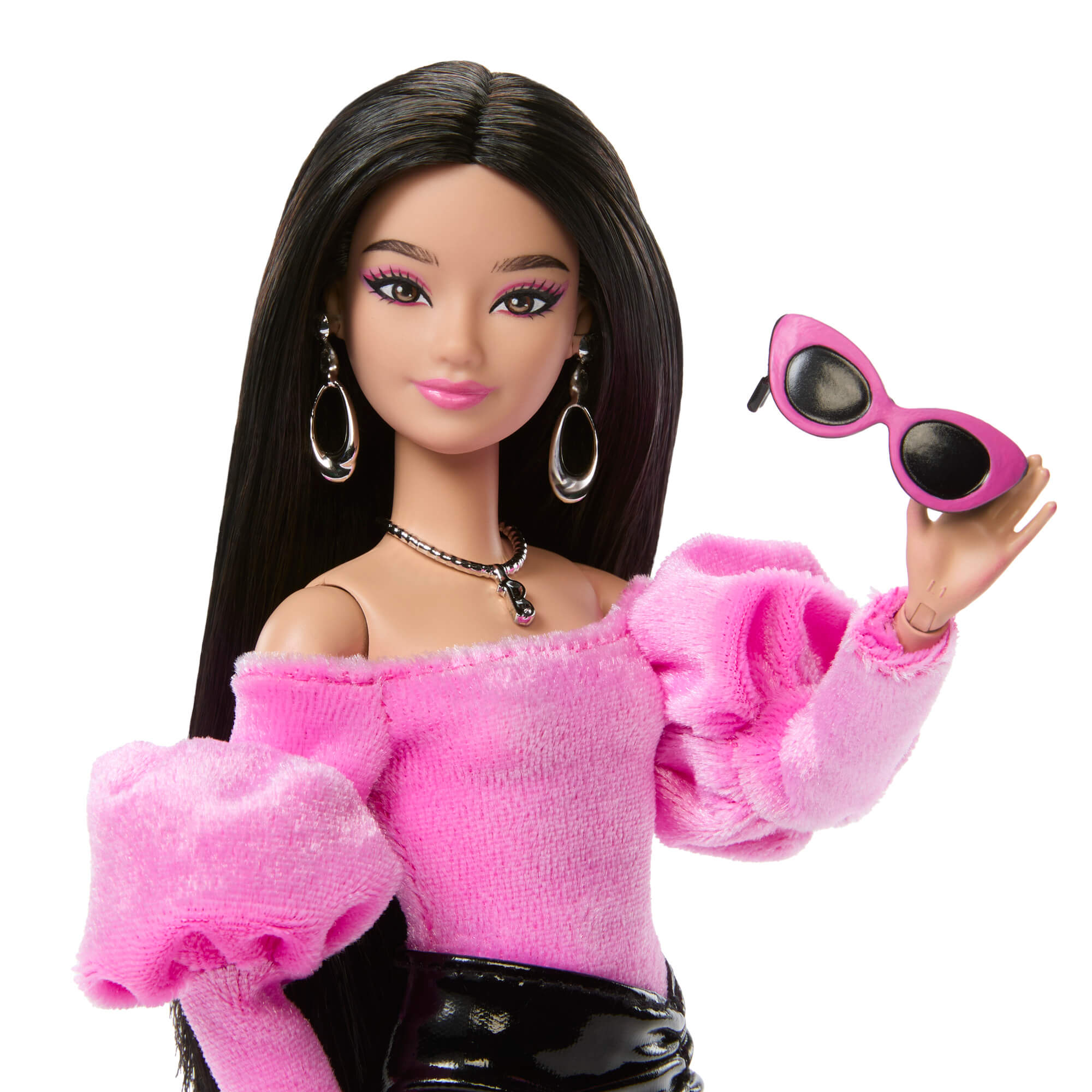 BARBIE DELUXE FASHIONISTAS mados lėlė rožine palaidine (JJN76) - Image 5