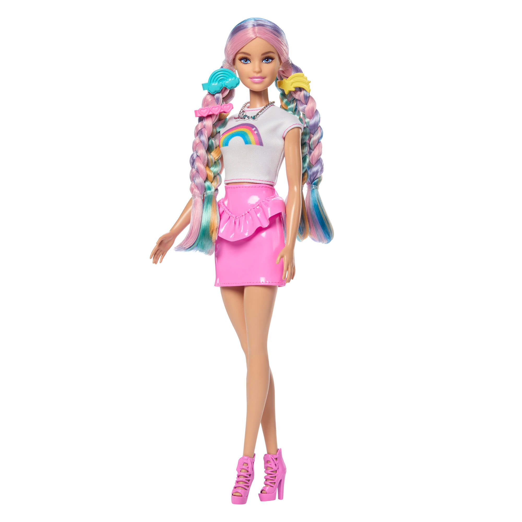 BARBIE HAIR PLAY RAINBOW SPARKLE lėlės rinkinys (JJP07) - Image 3
