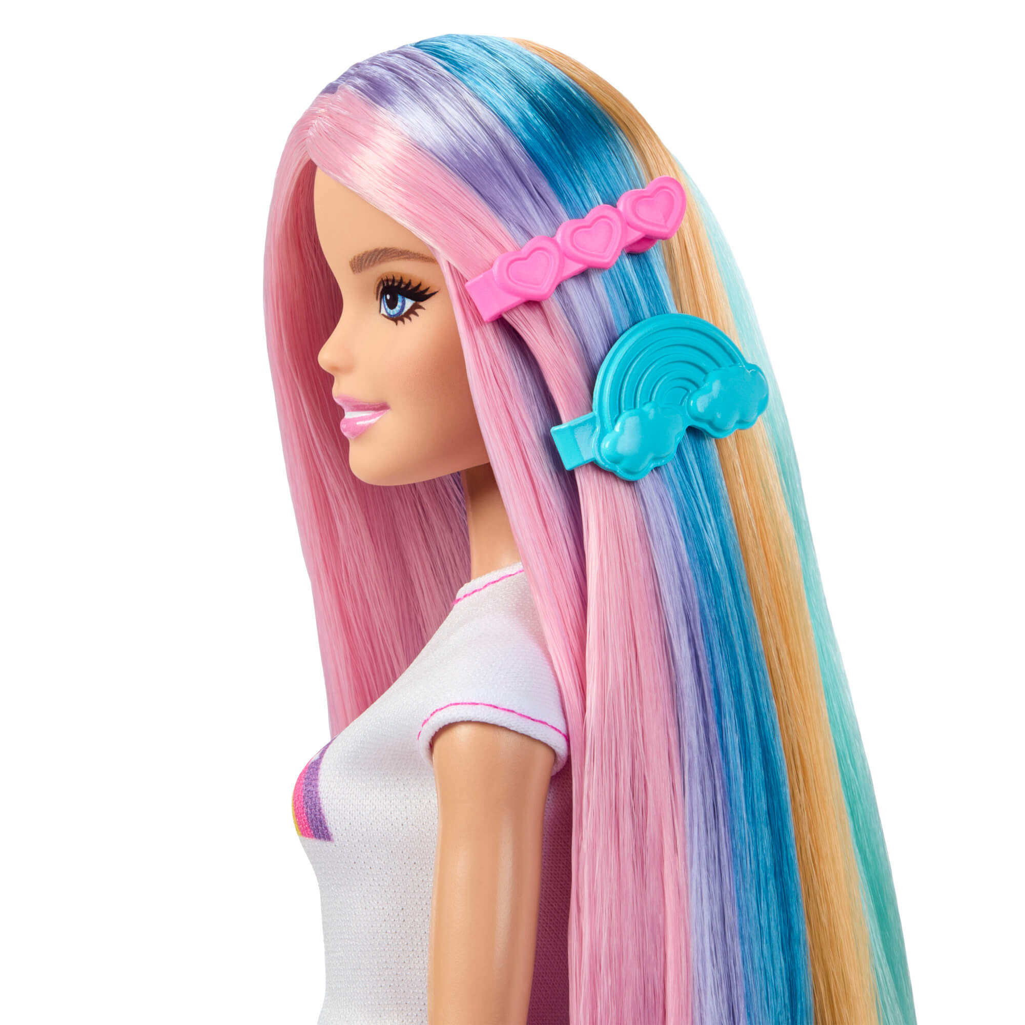 BARBIE HAIR PLAY RAINBOW SPARKLE lėlės rinkinys (JJP07) - Image 4