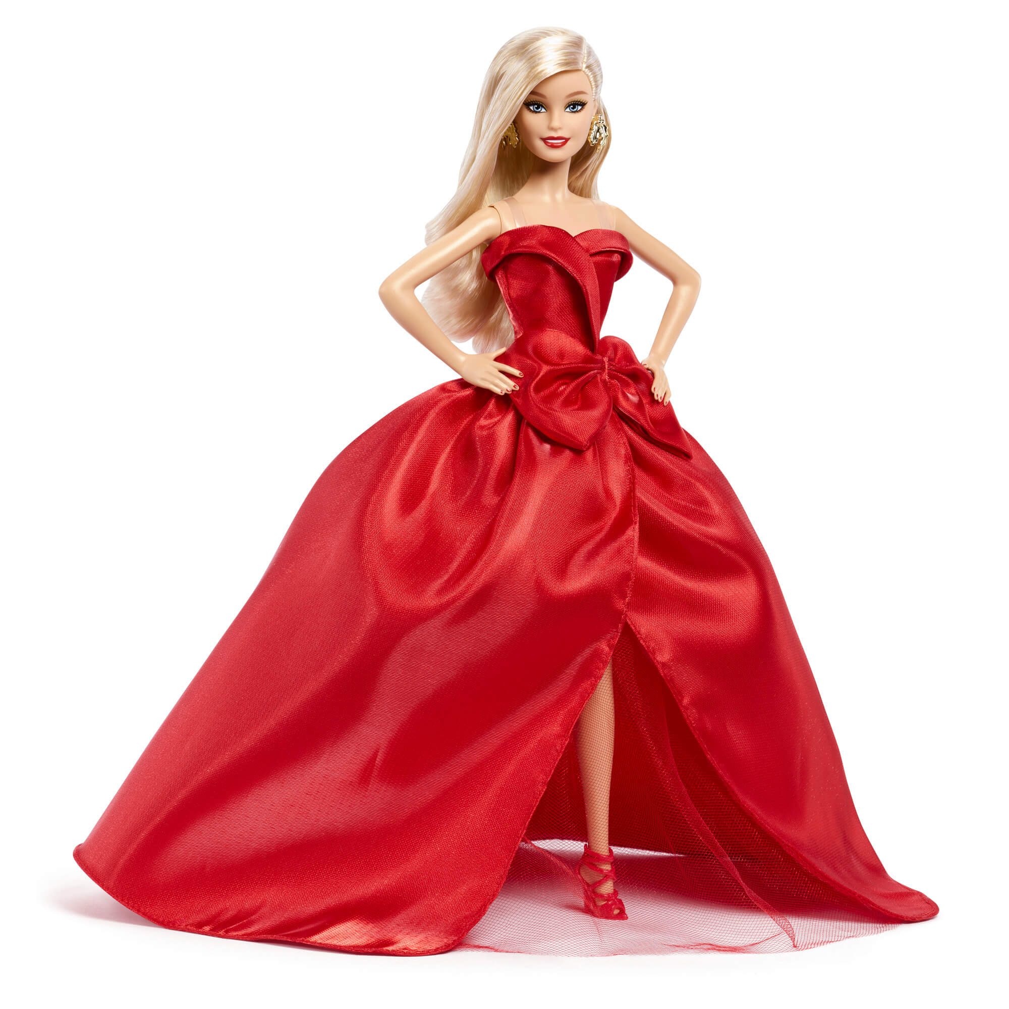 BARBIE HOLIDAY kolekcinė lėlė raudona suknele (JJX65) - Image 3