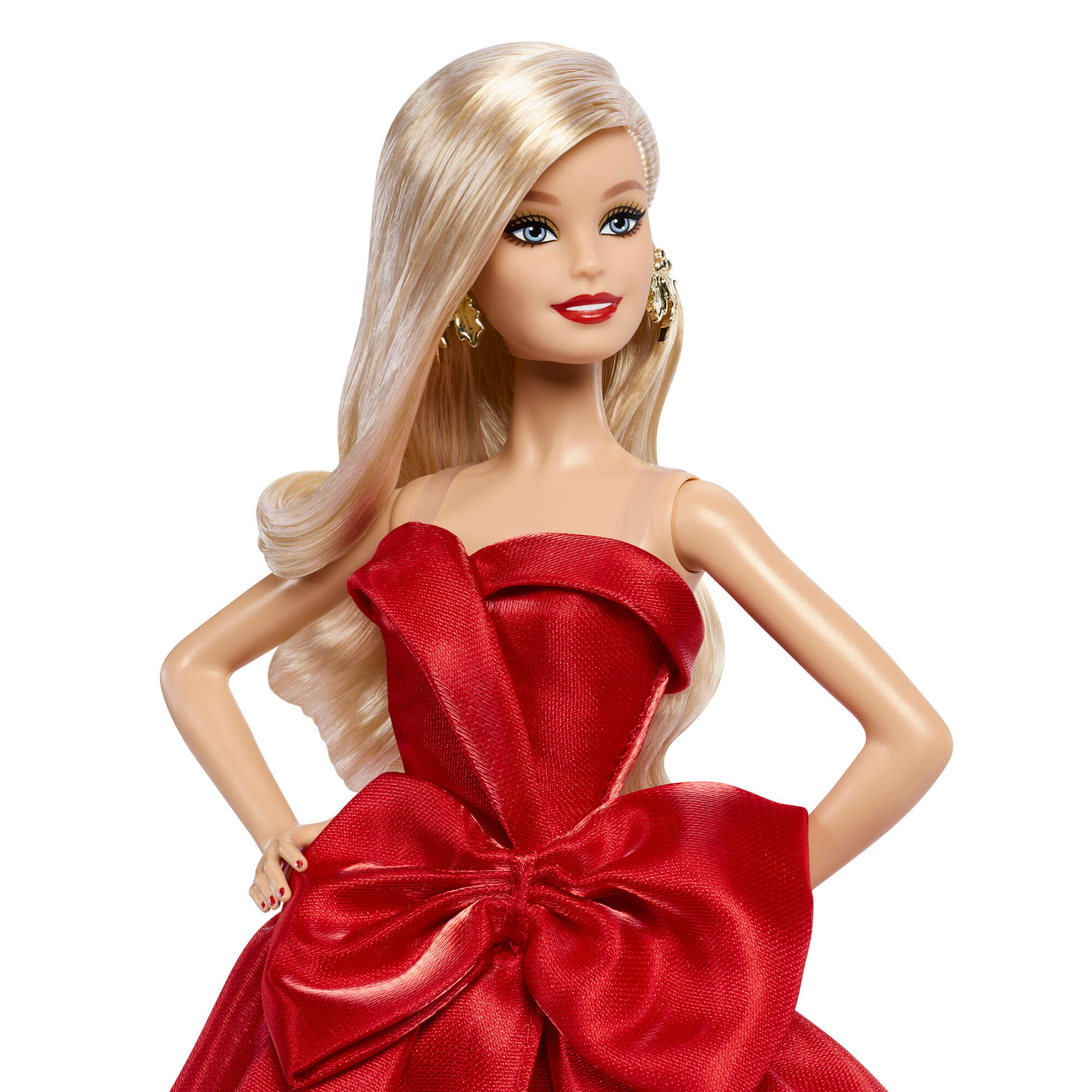 BARBIE HOLIDAY kolekcinė lėlė raudona suknele (JJX65) - Image 4