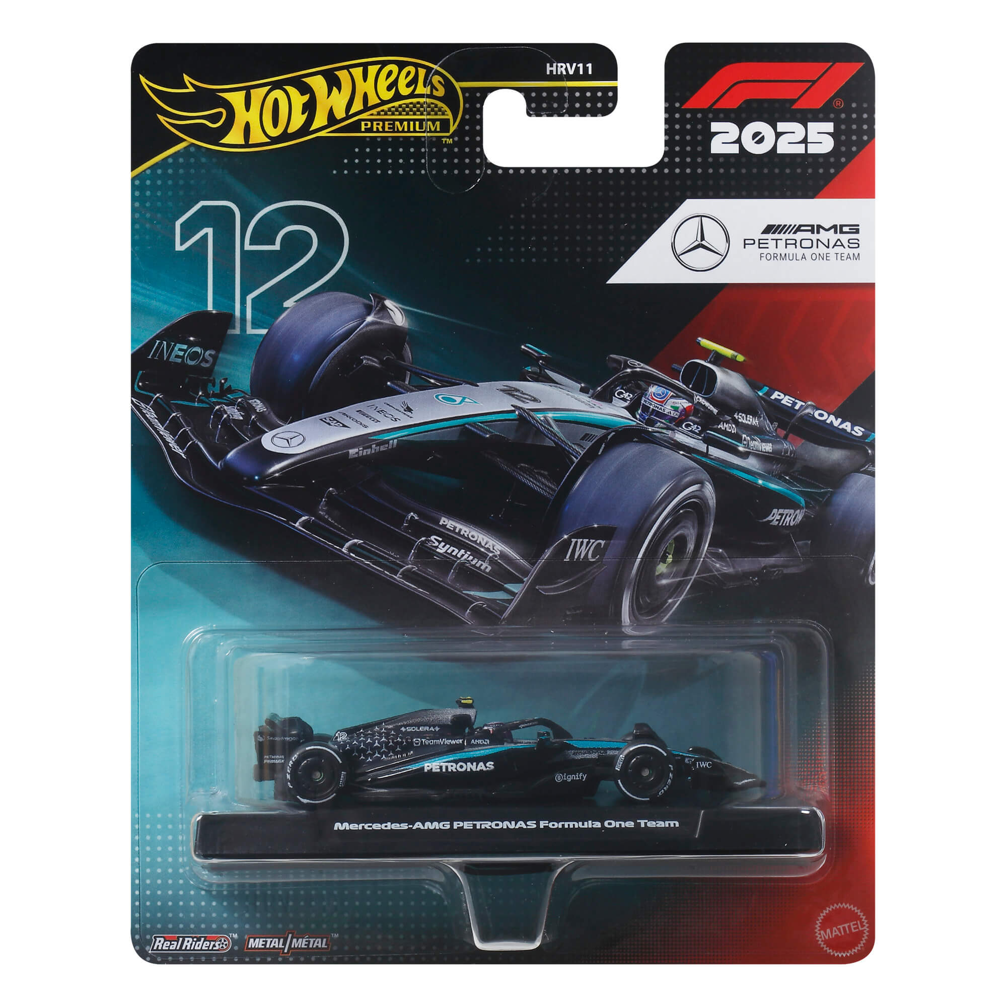 HOT WHEELS PREMIUM F1 Mercedes-Benz Kimi Antonelli bolidas 12 (JKD92)