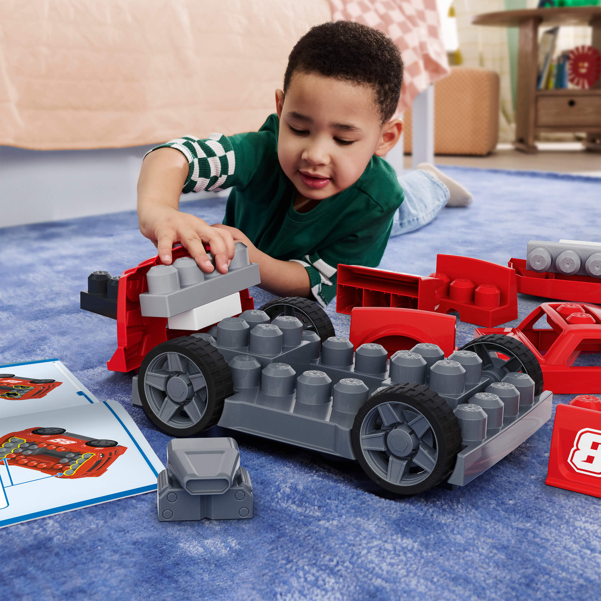 MEGA BLOKS BUILD AND GO 3 in 1 lenktyninio automobilio konstruktorius (JKG35) - Image 5