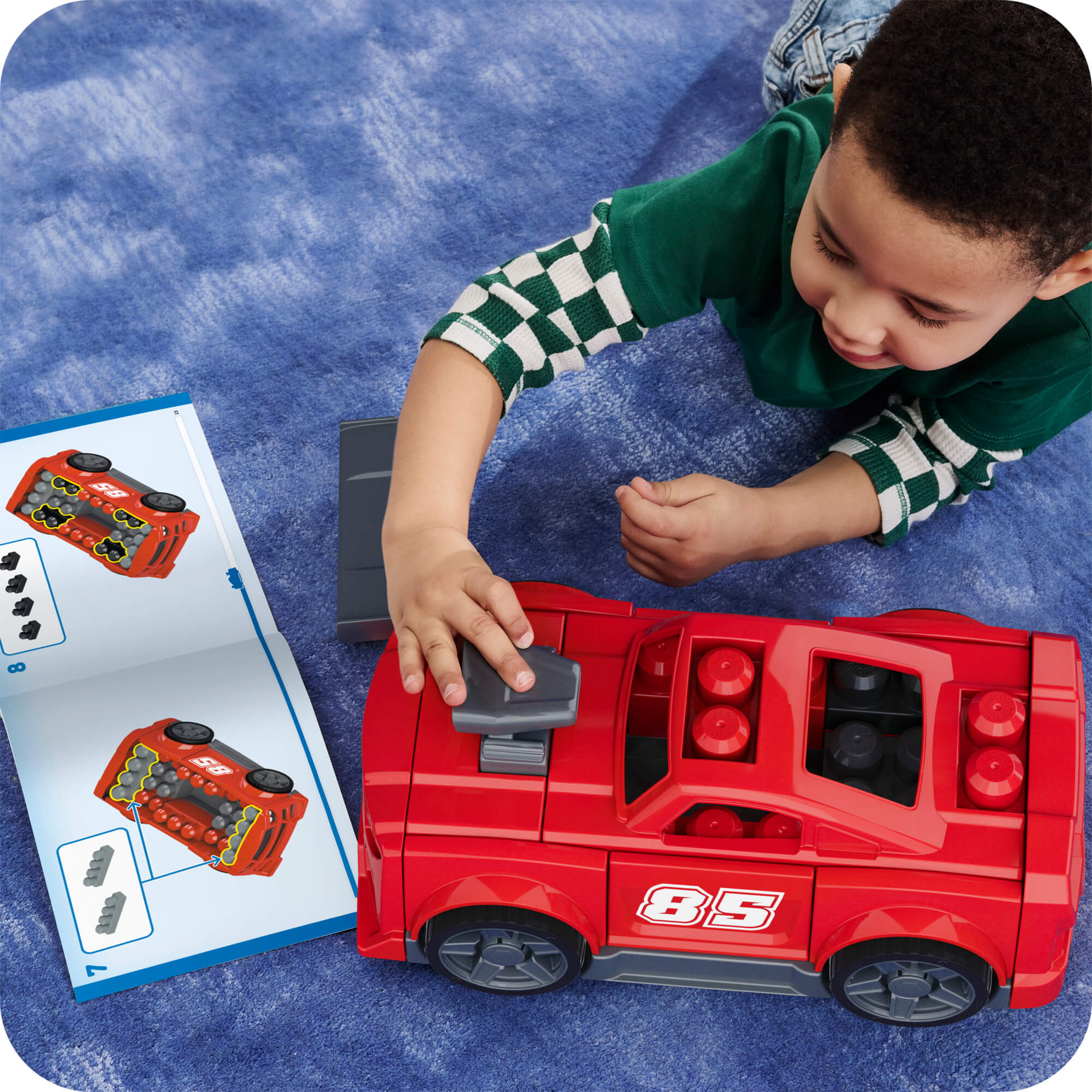 MEGA BLOKS BUILD AND GO 3 in 1 lenktyninio automobilio konstruktorius (JKG35) - Image 6
