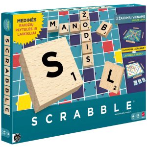 Stalo žaidimas SCRABBLE (medinis, LT)
