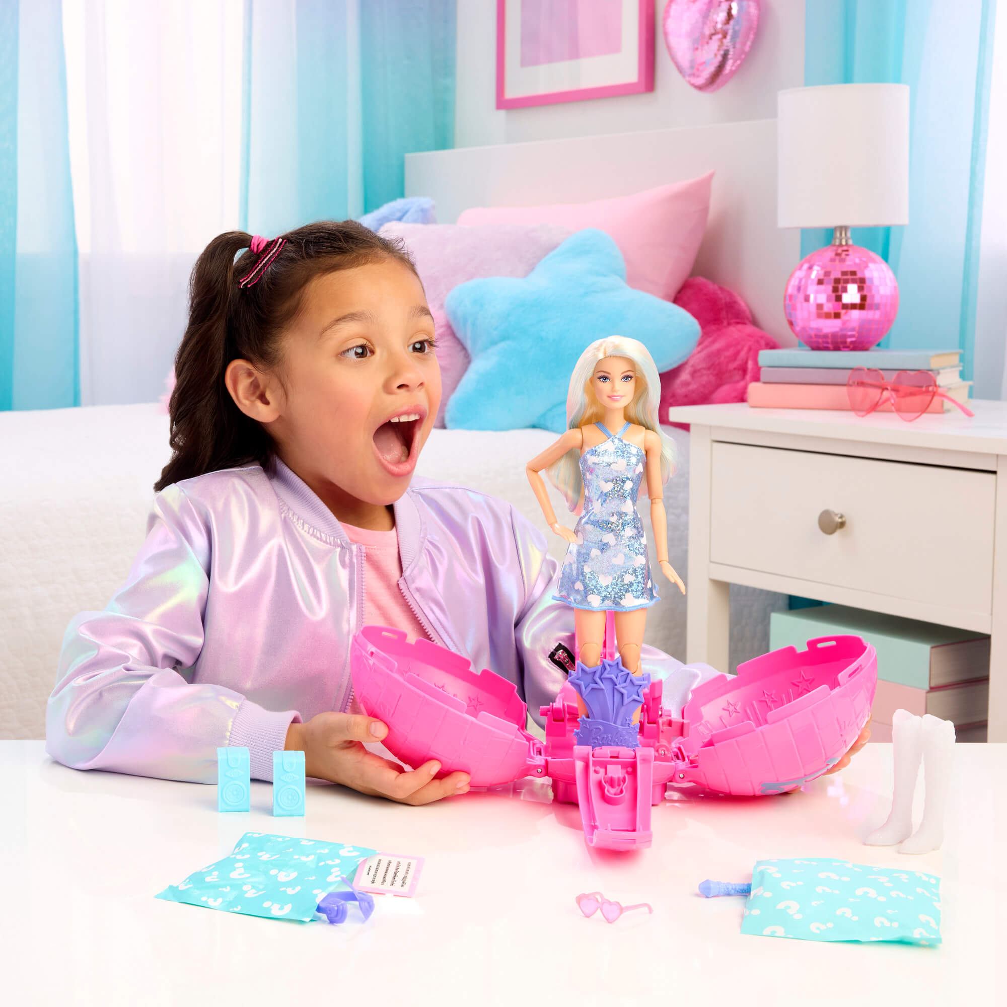 BARBIE ROLL & REVEAL pop žvaigždės staigmenų rinkinys (JMK19) - Image 2