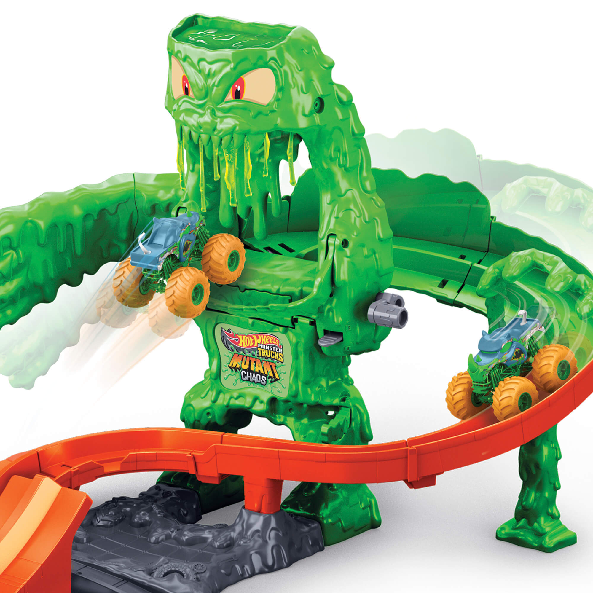 HOT WHEELS MONSTER TRUCKS MUTANT CHAOS trasa su slaimu – Monstro sunaikinimas (JMK90) - Image 4