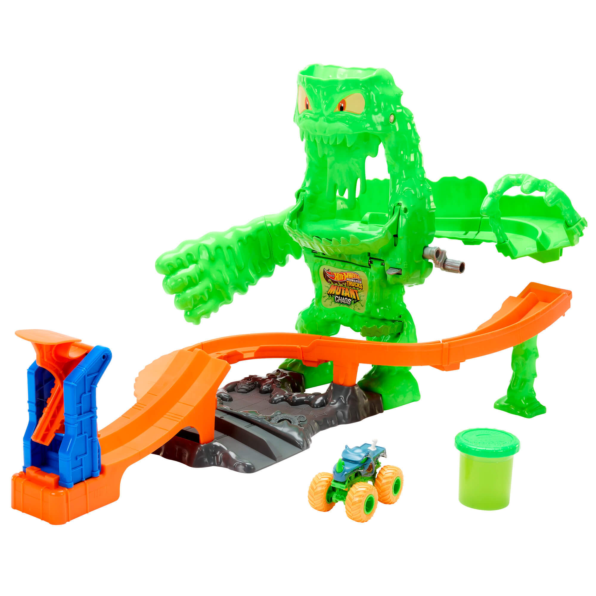 HOT WHEELS MONSTER TRUCKS MUTANT CHAOS trasa su slaimu – Monstro sunaikinimas (JMK90) - Image 6